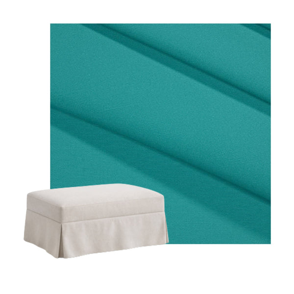 SunReal® Aruba Turquoise Custom Ottoman Slipcover