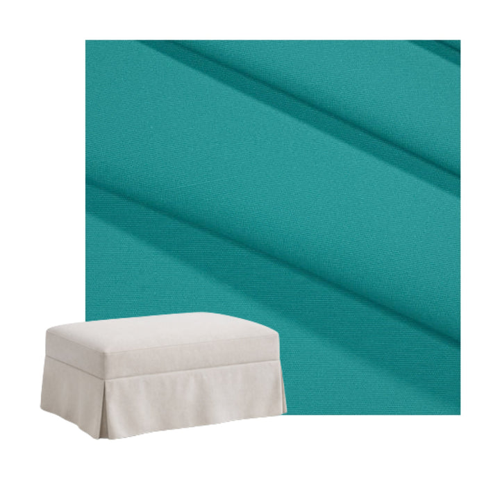 SunReal® Aruba Terquiose Custom Ottoman Slipcover