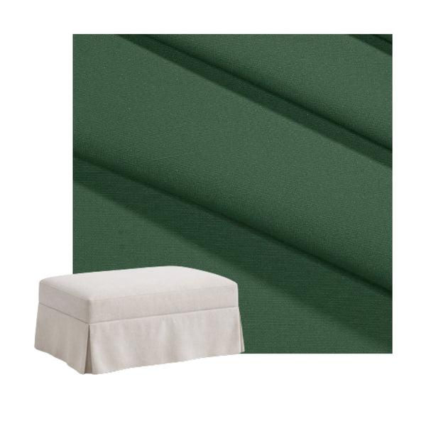 SunReal® Forest Green Custom Ottoman Slipcover