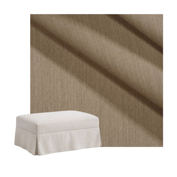 SunReal® Heather Beige Custom Ottoman Slipcover