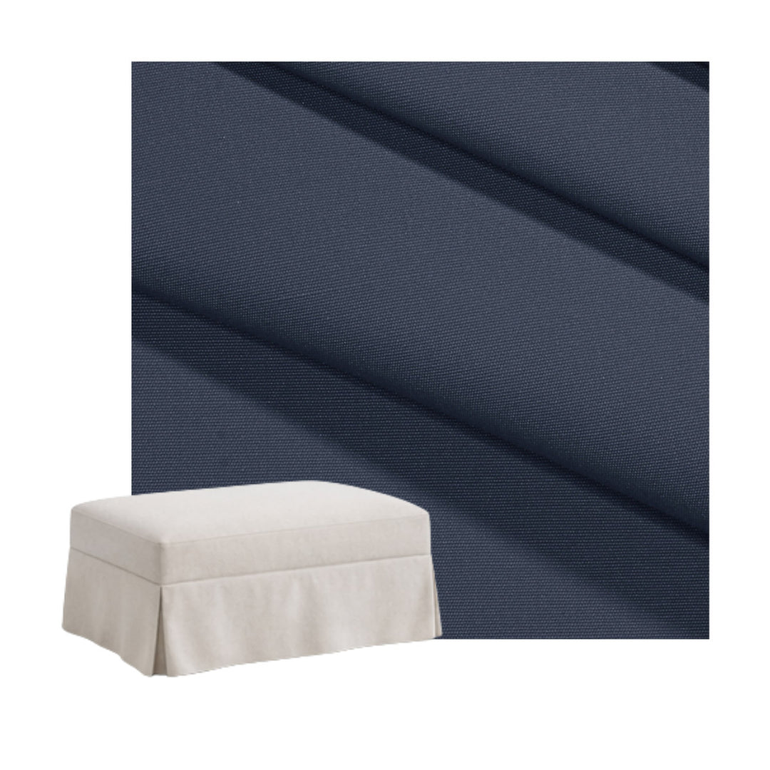 SunReal® Marine Blue Custom Ottoman Slipcover
