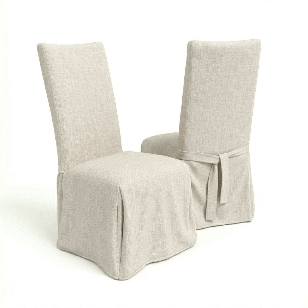SunReal® Vellum Oat Custom Dining Chair Cover