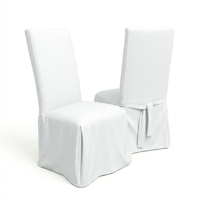 SunReal® Solid White Custom Dining Chair Cover