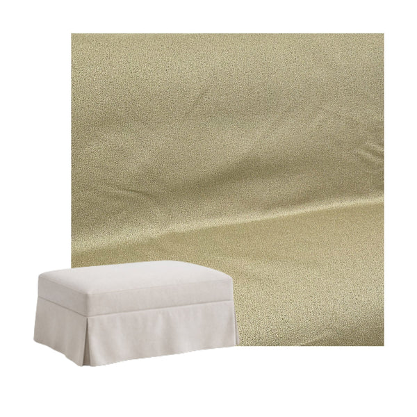 Textured Beige Custom Ottoman Slipcover