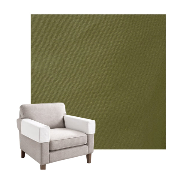 Olive Green Poplin Custom Armrest Cover