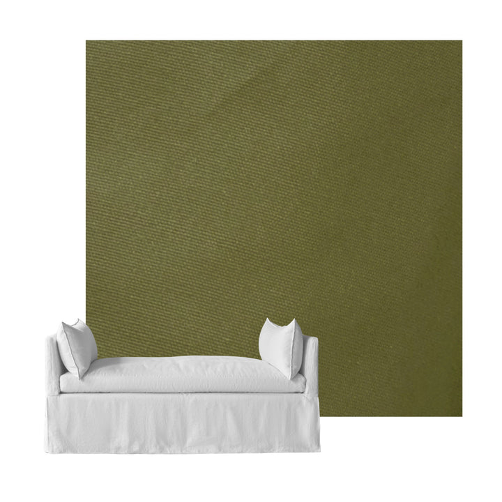 Olive Green Poplin Custom Daybed Cover