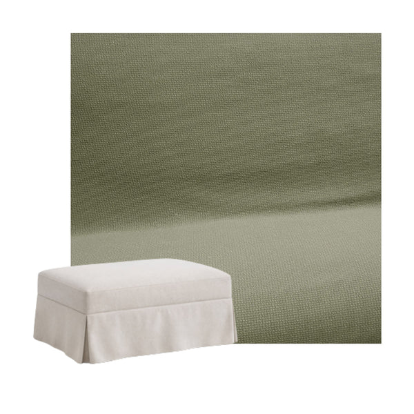 FlexFit Moss Green Custom Ottoman Slipcover