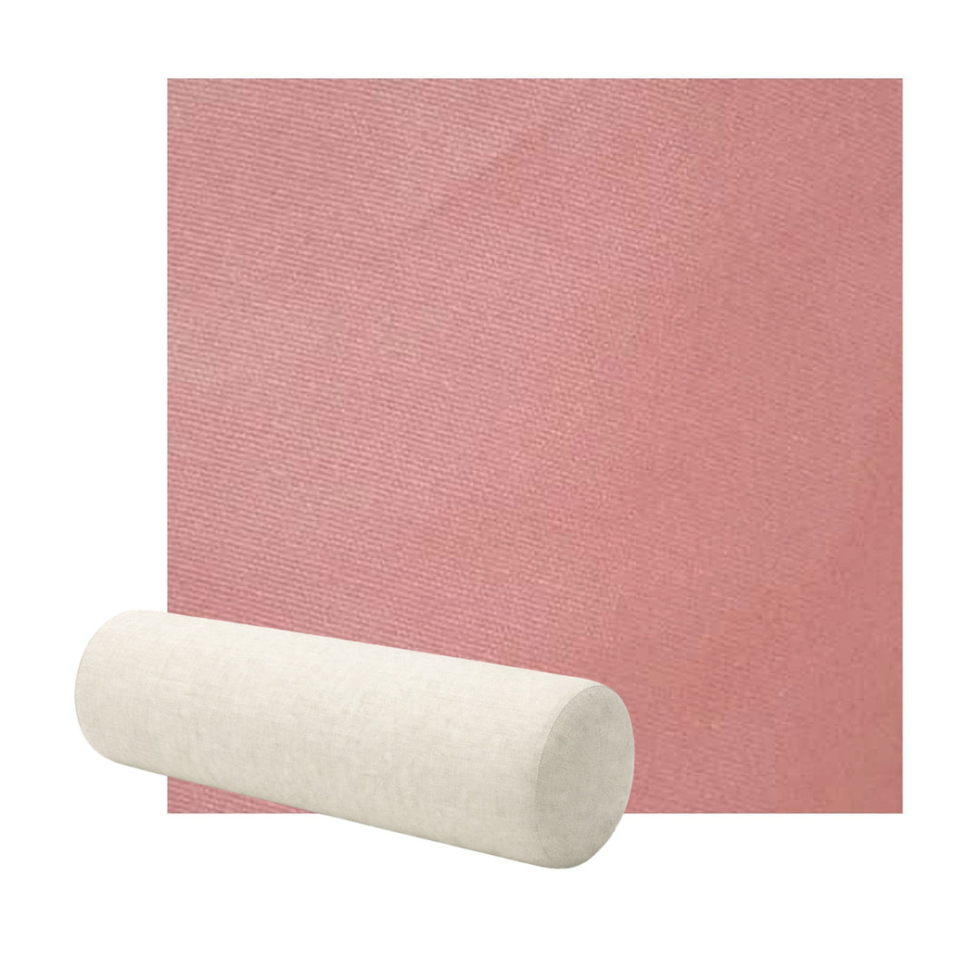 Smooth Pastel Pink Poplin Bolster Pillow