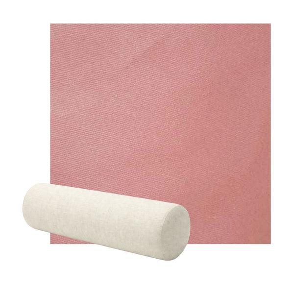 Smooth Pastel Pink Poplin Bolster Pillow