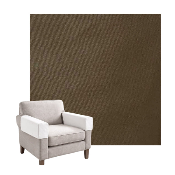Espresso Poplin Custom Armrest Cover