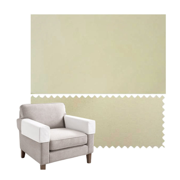 Buttercup Cream Poplin Custom Armrest Cover
