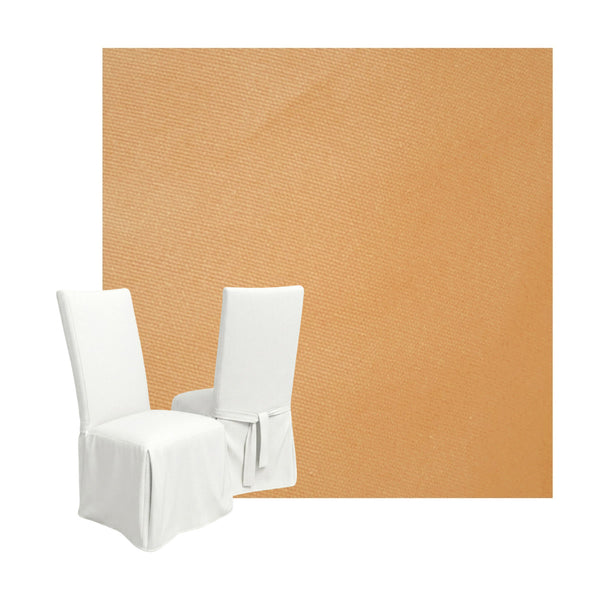 Salmon Poplin Custom Dining Chair Cover