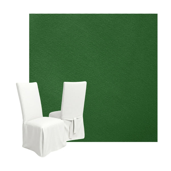 Hunter Green Poplin Custom Dining Chair Cover