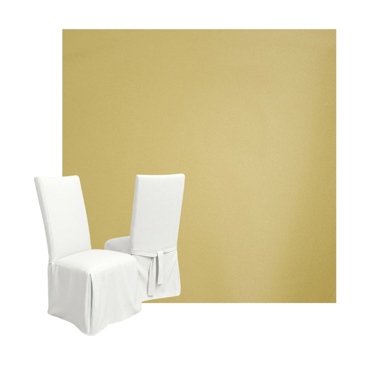 Mustard Yellow Poplin Custom Dining Chair Cover