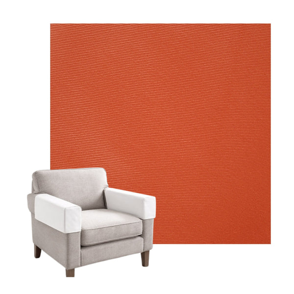 Orange Sienna Poplin Custom Armrest Cover