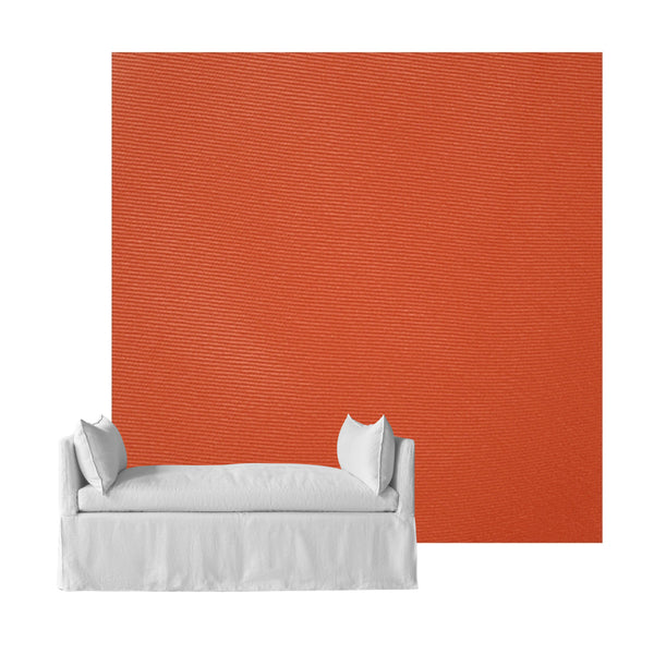 Orange Sienna Poplin Custom Daybed Cover