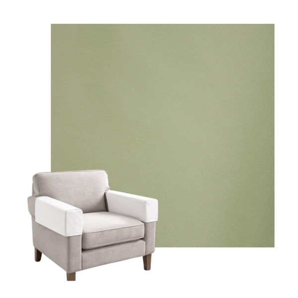Basil Green Poplin Custom Armrest Cover