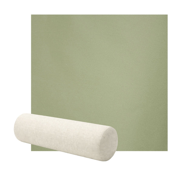 Smooth Basil Green Poplin Bolster Pillow