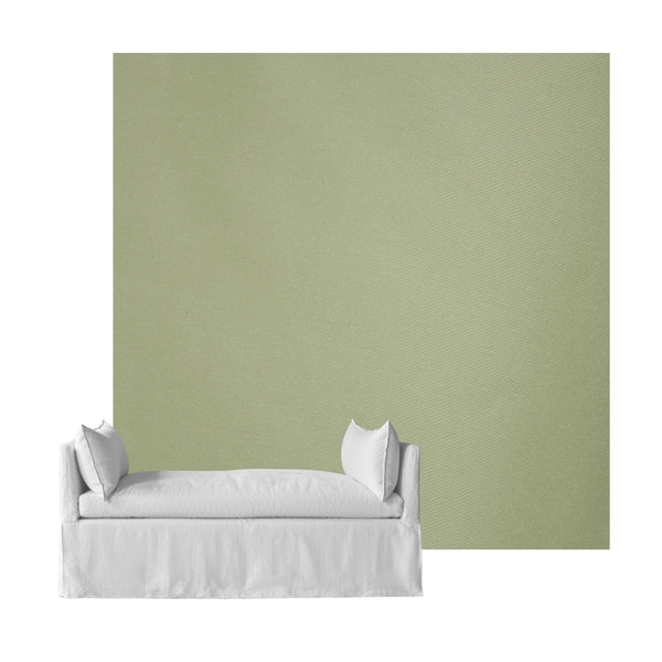 Basil Green Poplin Custom Daybed Cover