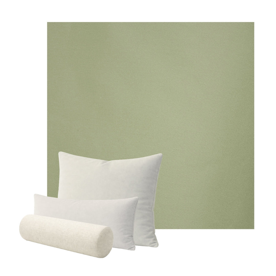 Basil Green Poplin Custom Pillow Cover