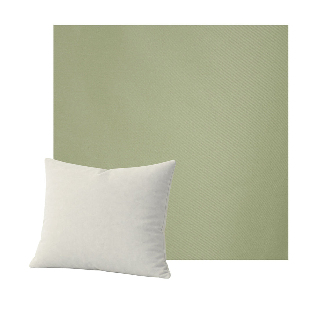 Basil Green Poplin Throw Pillow