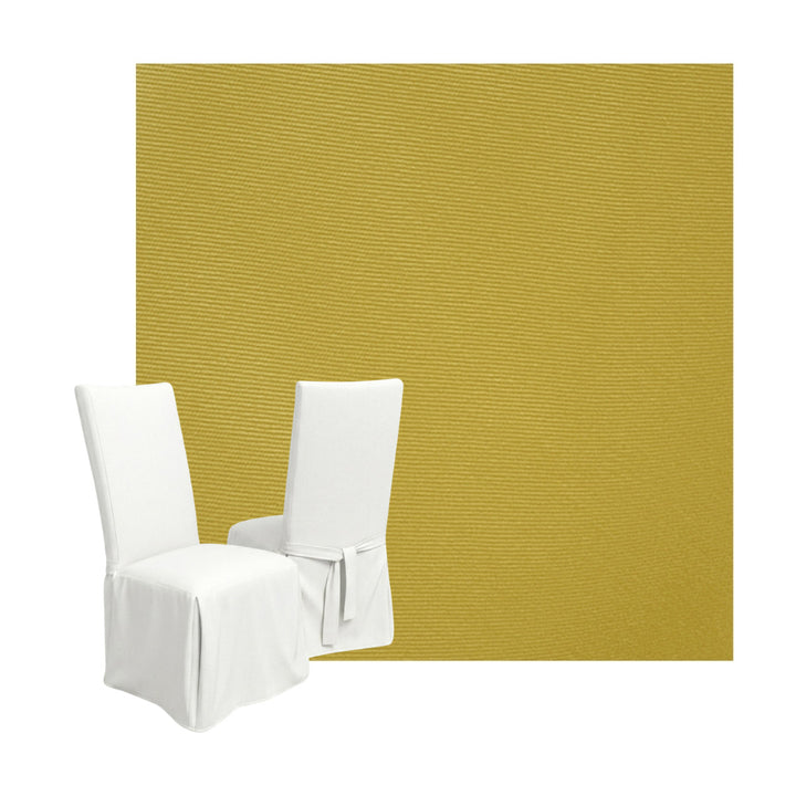 Golden Yellow Poplin Custom Dining Chair Cover