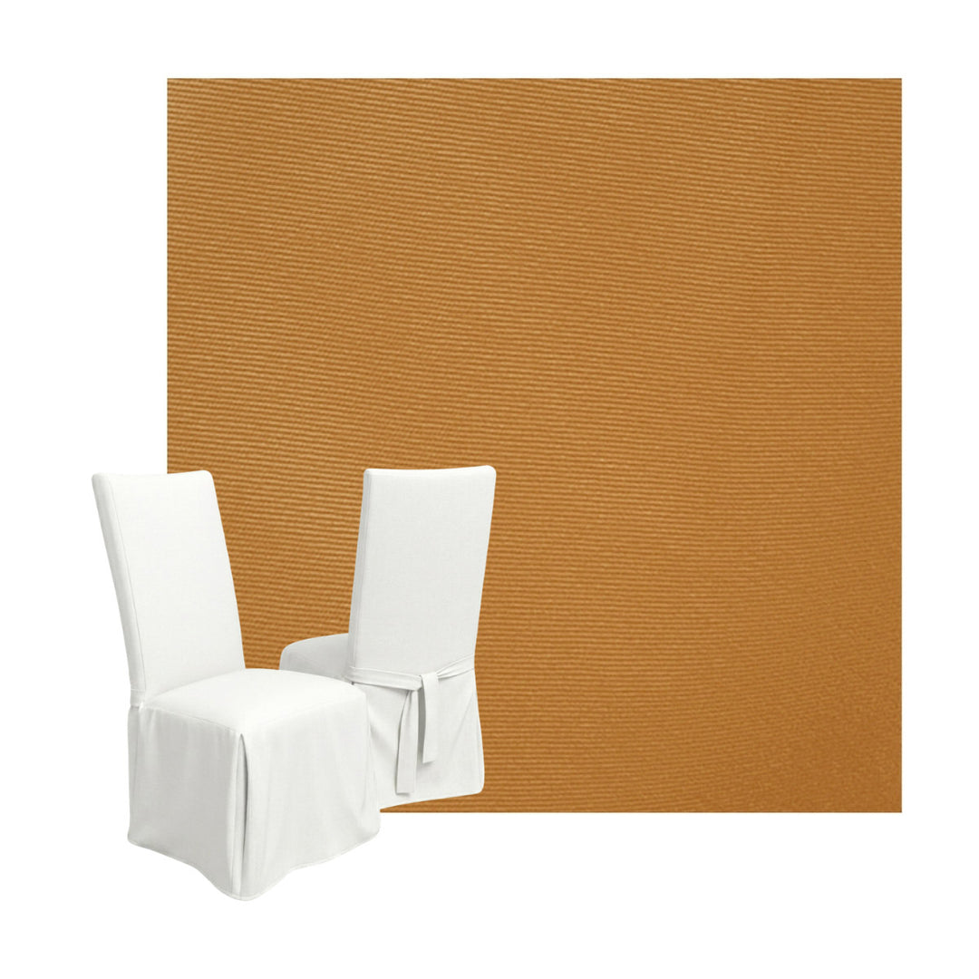 Terracotta Poplin Custom Dining Chair Cover