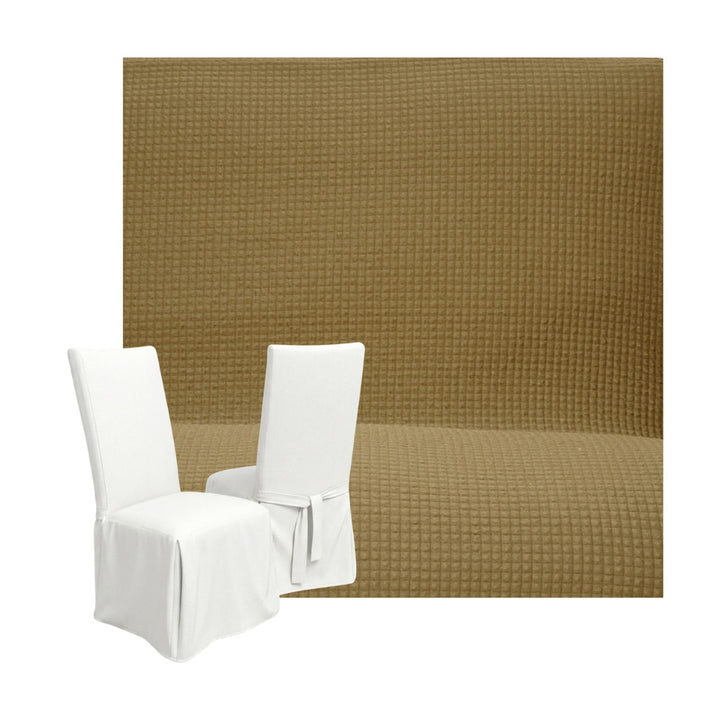 FlexFit Barley Tan Custom Dining Chair Cover