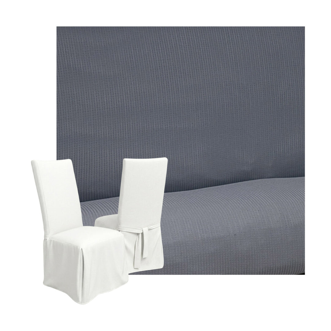 FlexFit Charcoal Custom Dining Chair Cover