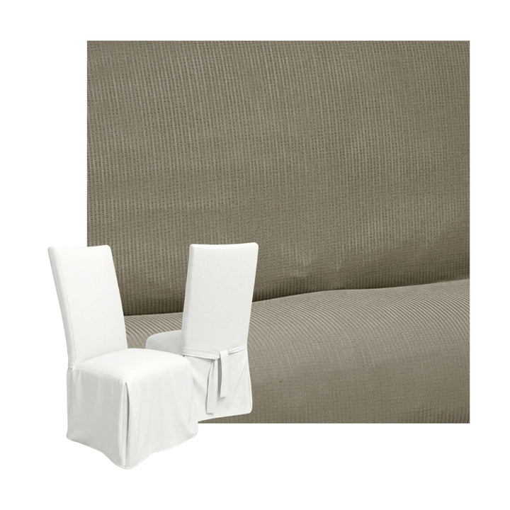 FlexFit Mushroom Custom Dining Chair Cover