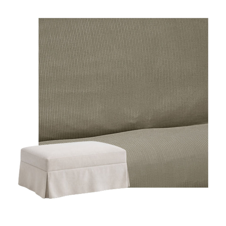 FlexFit Mushroom Custom Ottoman Slipcover