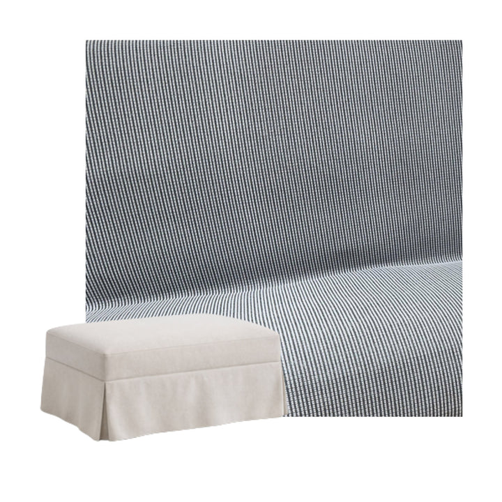 FlexFit Gray Mist Custom Ottoman Slipcover