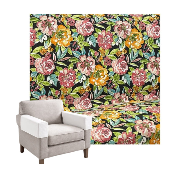 Vintage Floral Outdoor & Patio Custom Armrest Cover