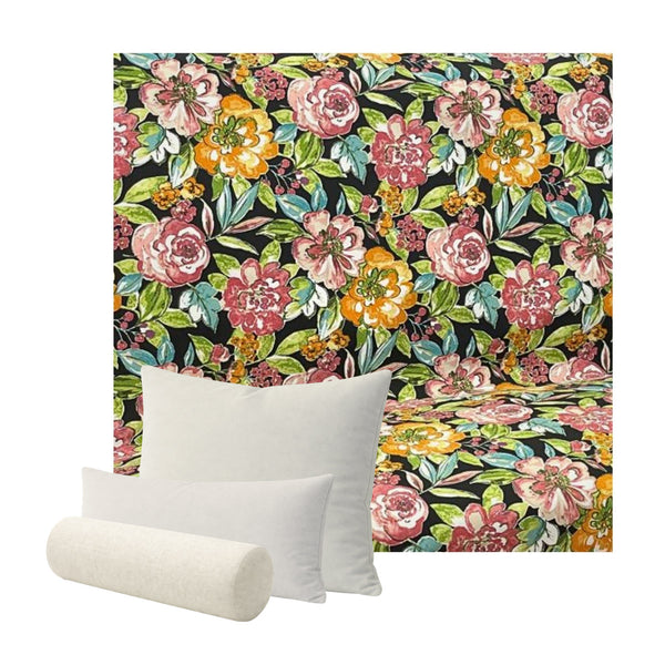 Vintage Floral Outdoor & Patio Custom Pillow Cover