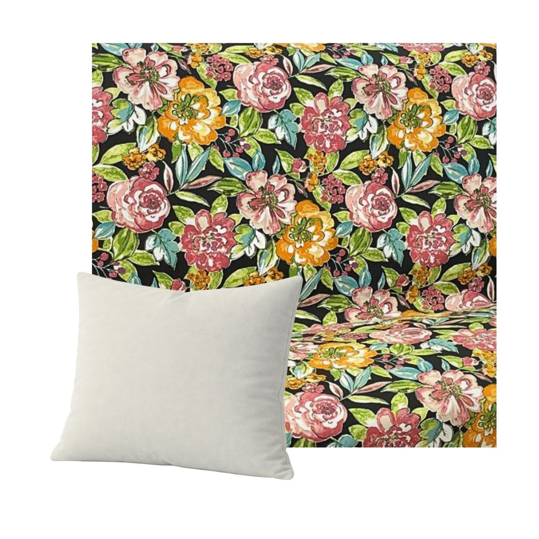 Vintage Floral Outdoor & Patio Throw Pillow
