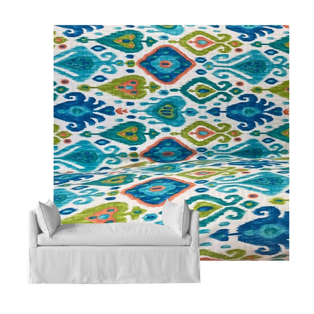 Turquoise Ikat Custom Daybed Cover