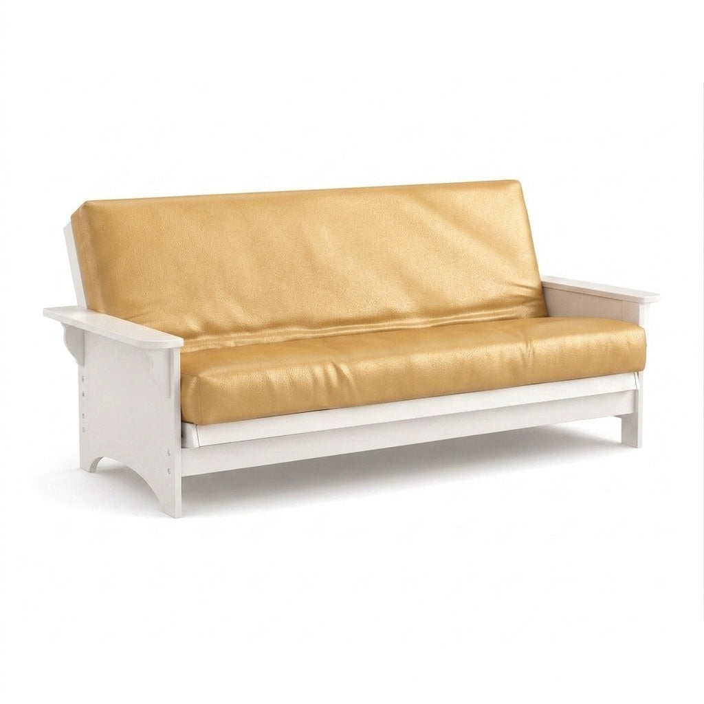 Butterscotch Leather-look Futon Cover