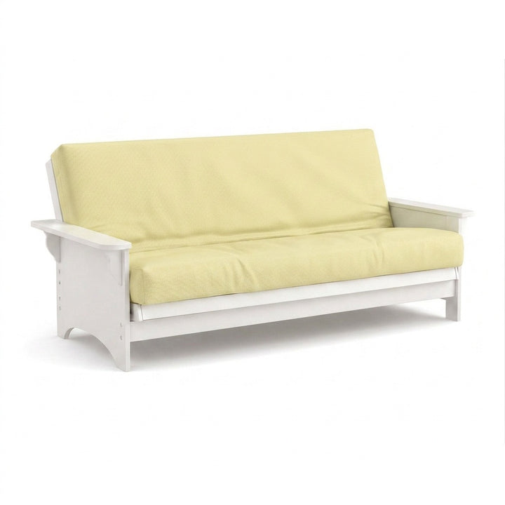 Soft Straw Yellow Twill Futon Cover