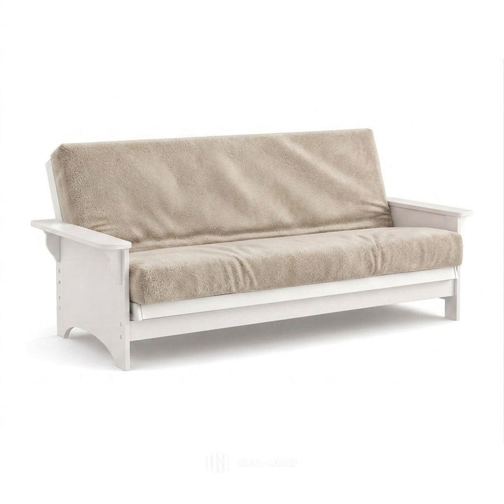 Velvet Cream futon cover in cream velvet