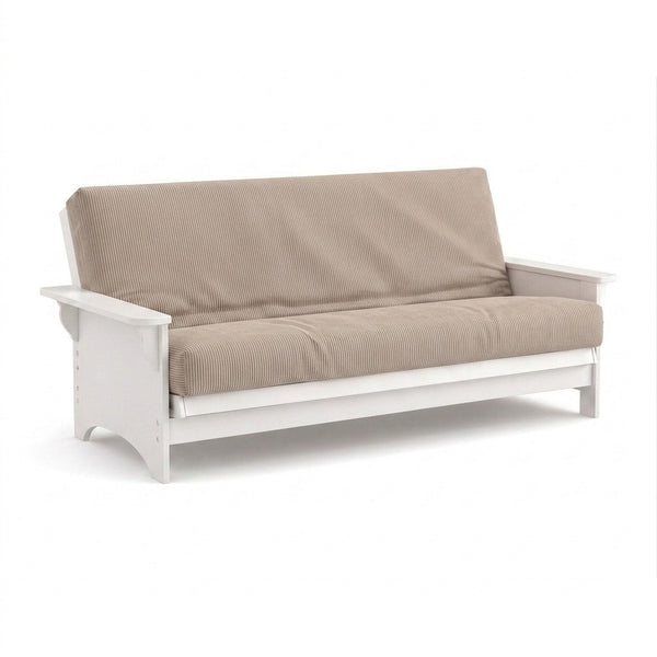 Greige Performance Twill Futon Cover