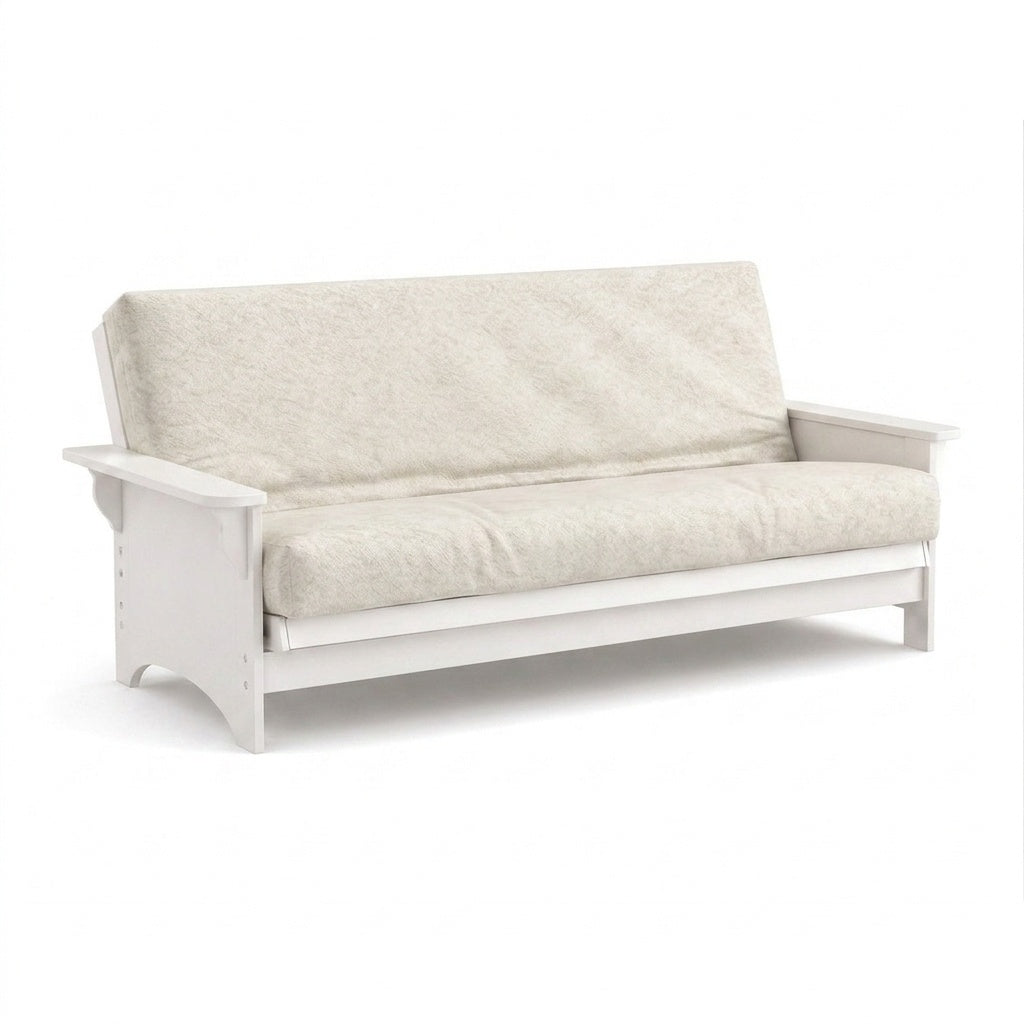 Pure White SuedeTouch Futon Cover