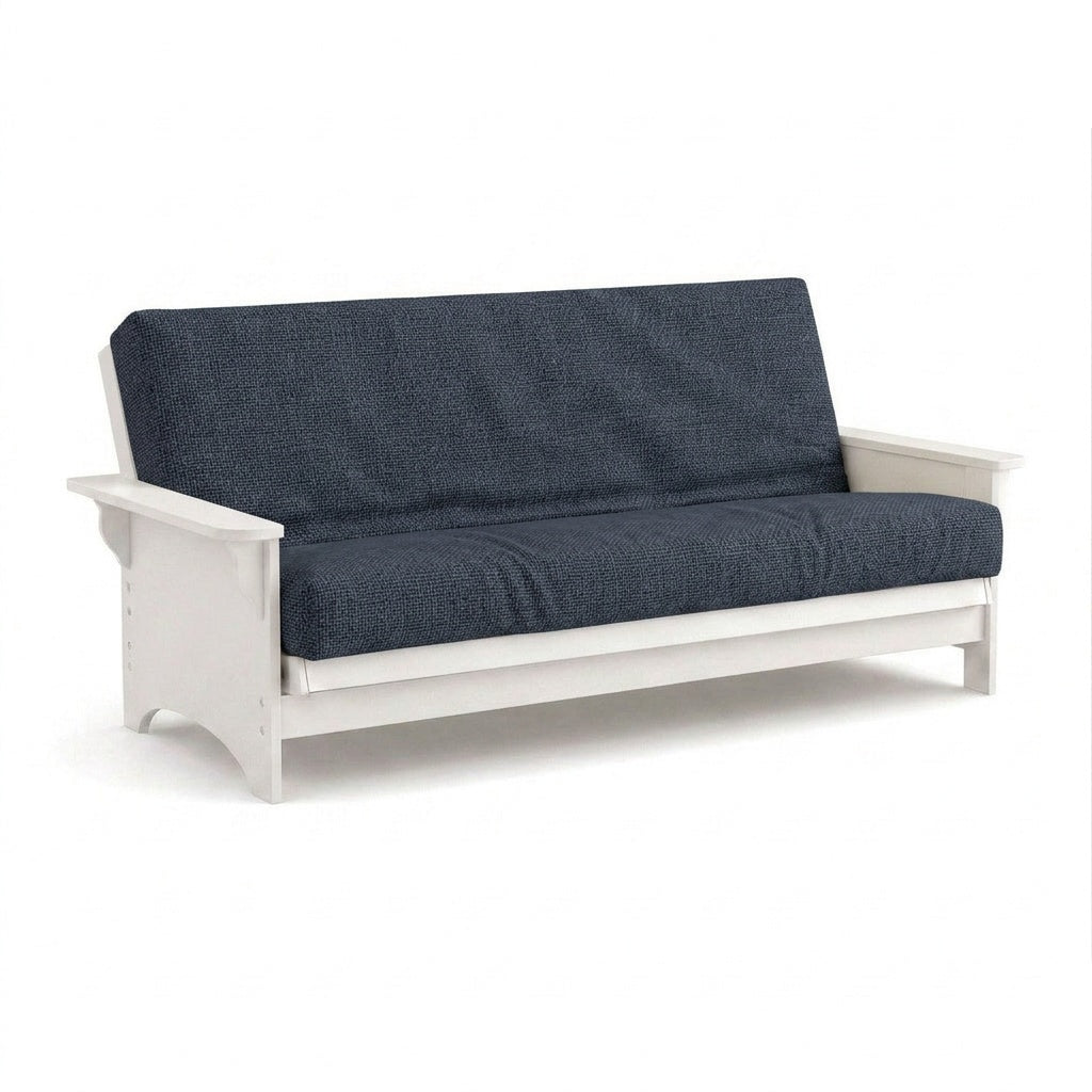 Oxford Blue performance weave custom futon cover