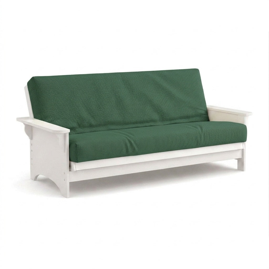 Forest green cotton canvas futon cover