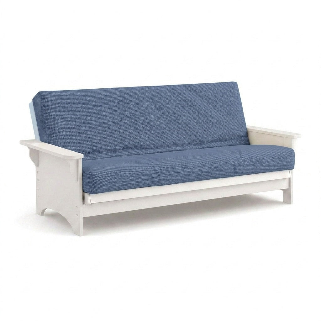Navy blue cotton canvas futon cover