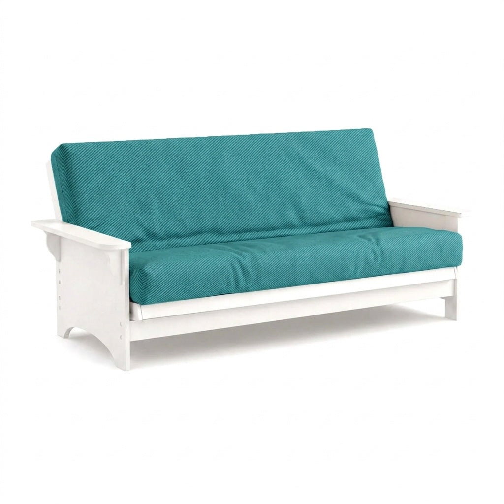 Coastal Teal Twill Futon Cover