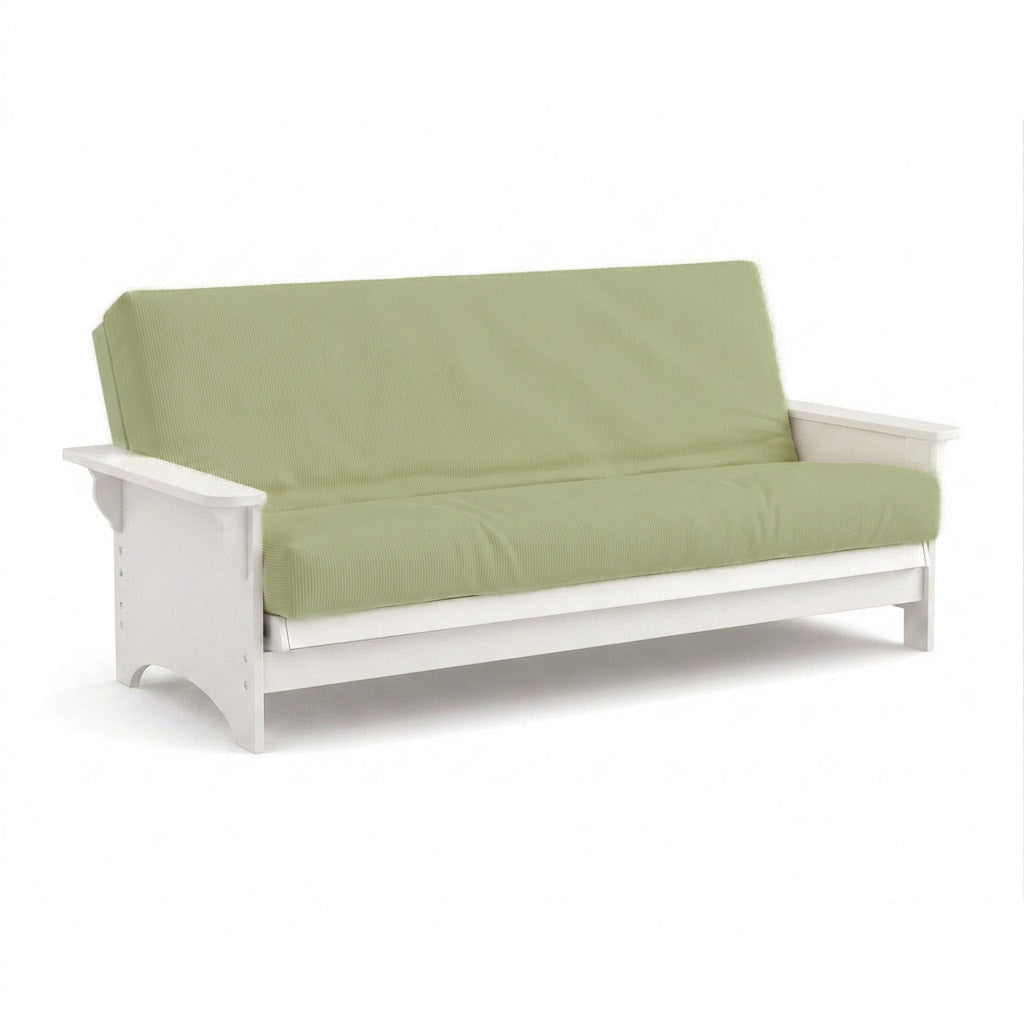 Basil Green Twill Futon Cover