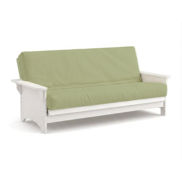 Basil Green Twill Futon Cover
