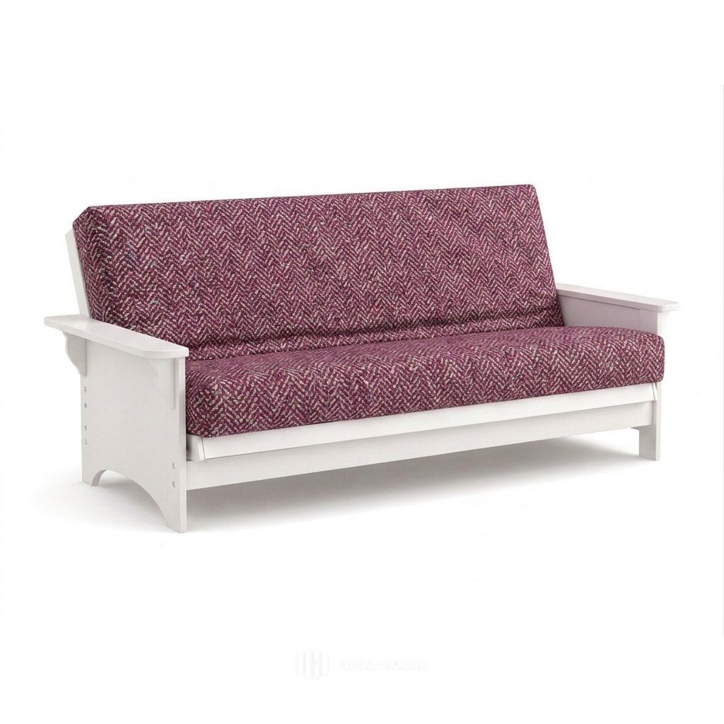 Ruby Cheer Premium Weave futon cover in ruby red