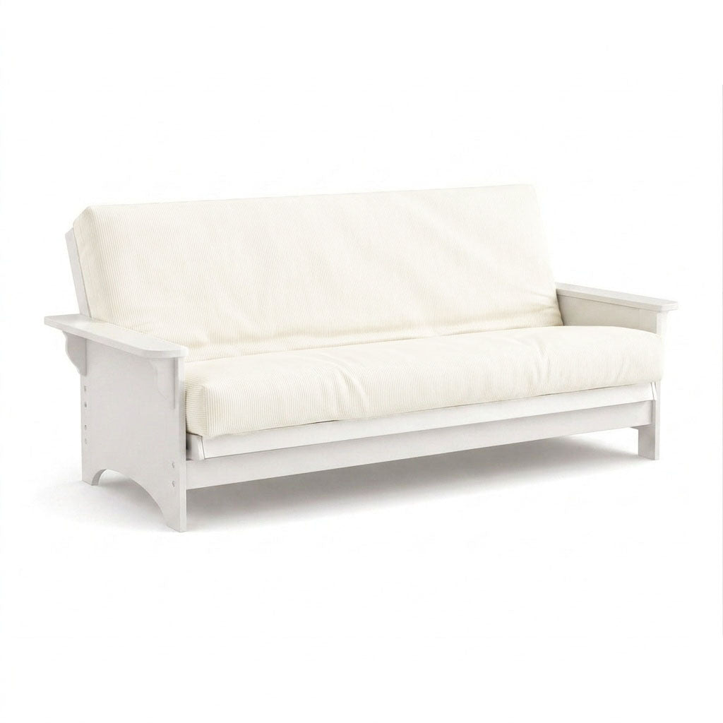 Classic White Canvas Futon Cover