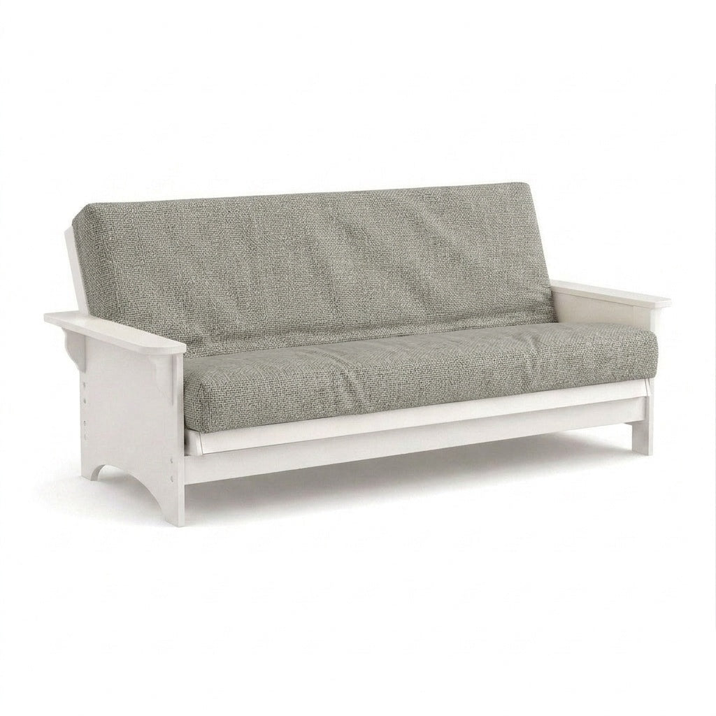 Dove Gray performance weave custom futon cover